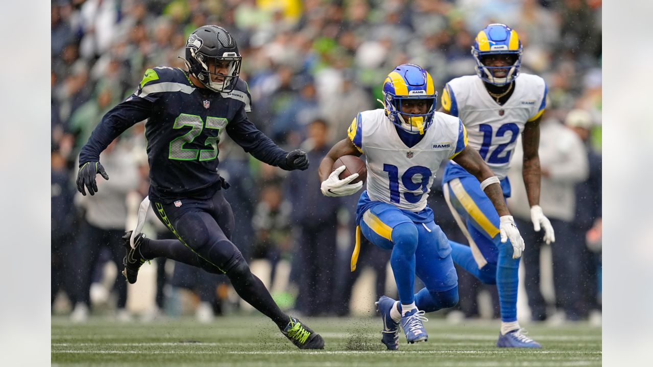 Seattle Seahawks safety Johnathan Abram (23) lines up for play