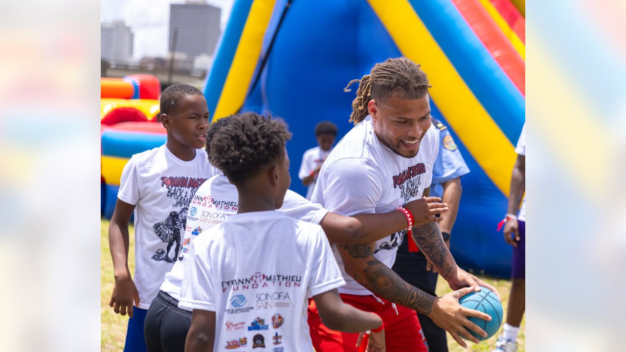 Saints Tyrann Mathieu hosts his 4th annual back-to-school jamboree