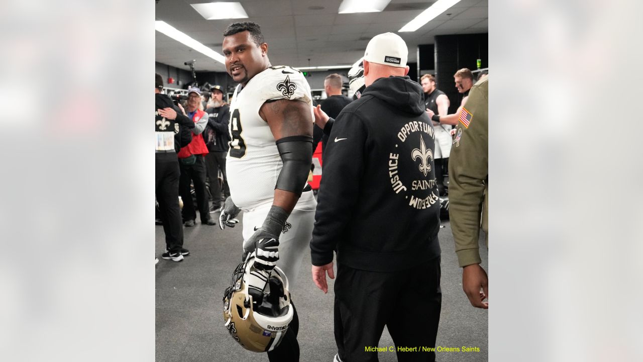 New Orleans Saints guard Lewis Kidd (66) during an NFL football game  against the Carolina Panthers, Sunday, Jan. 8, 2023, in New Orleans. (AP  Photo/Tyler Kaufman Stock Photo - Alamy