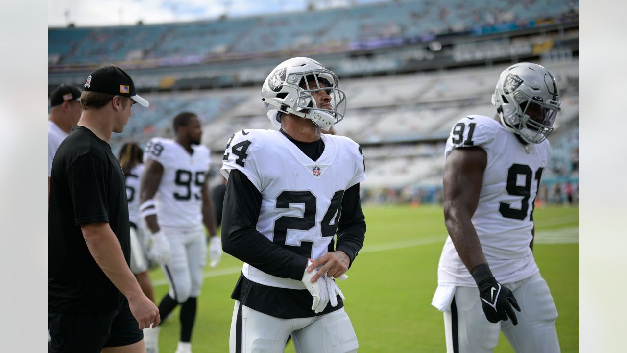 Las Vegas Raiders safety Johnathan Abram (24) during the first