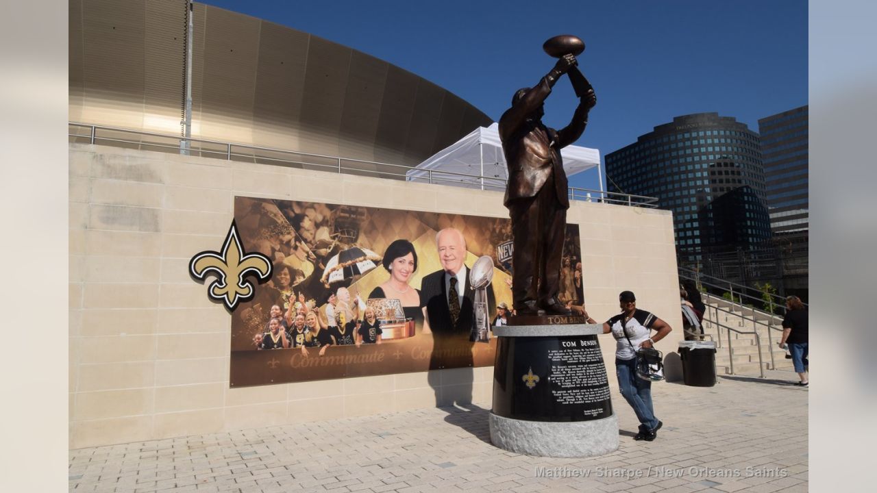 Tom Benson now has a stadium named after him, with a statue, Sports