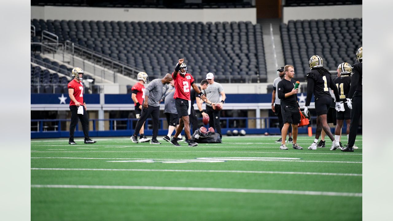 Field prep in Jacksonville for Saints vs. Packers in week 1