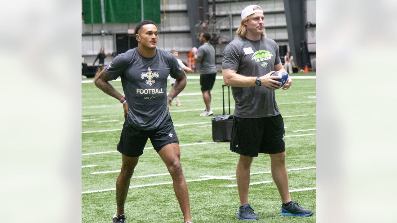 Photos: Steve Gleason, Team Gleason hosts youth football camp at Ochsner  Sports Performance Center