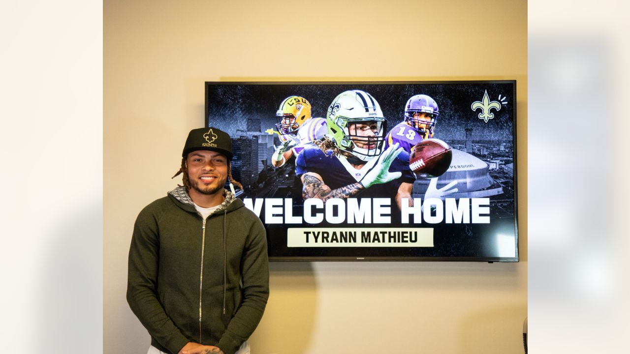 Honey, he's home,' Saints tweet, making Tyrann Mathieu signing official