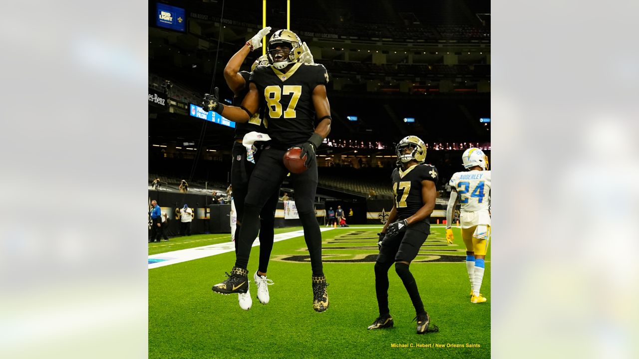 Jared Cook New Orleans Saints Game-Used #87 White Jersey, 49% OFF