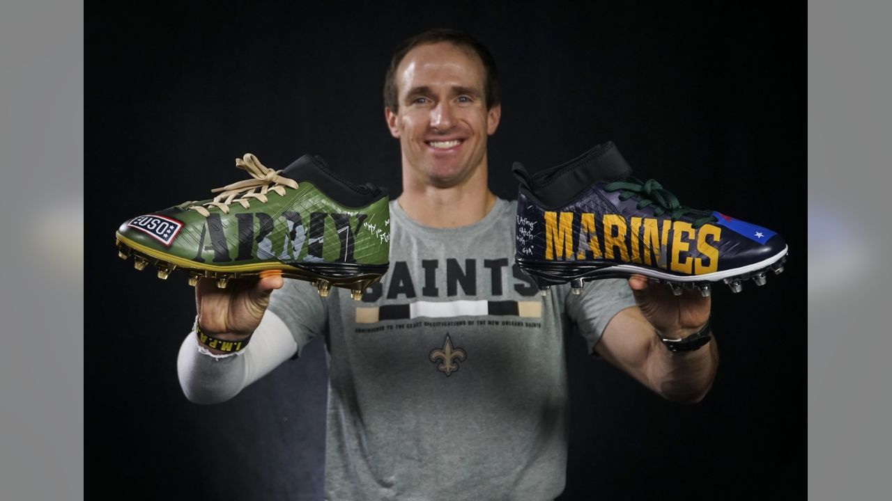Drew Brees' cleats for tonight in - New Orleans Saints