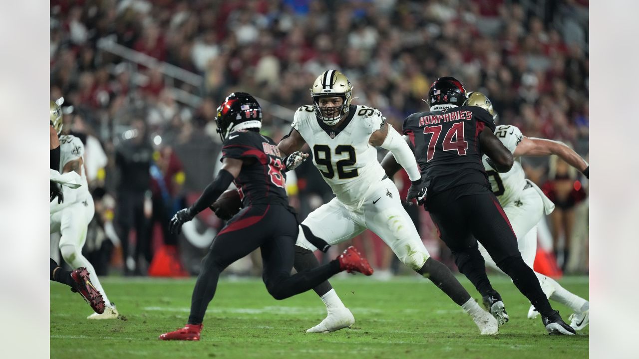 New Orleans Saints defensive end Marcus Davenport (92) during an