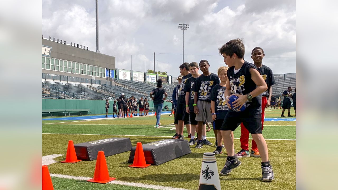 Saints' Cameron Jordan hosts football camp at Tulane's Yulman Stadium