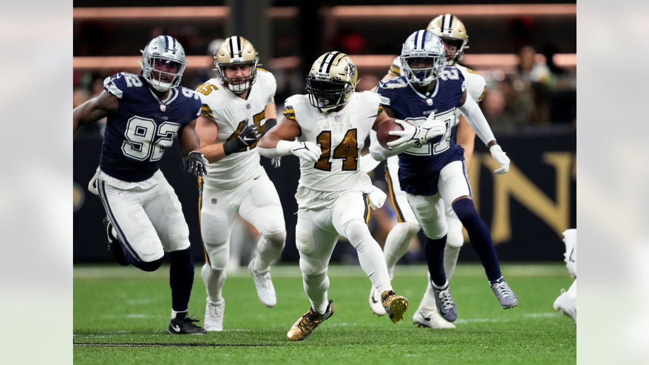 FOX Sports reporter and former running back Mark Ingram before an NFL  preseason football game between the New Orleans Saints and the Houston  Texans, Sunday, Aug. 27, 2023, in New Orleans. (AP