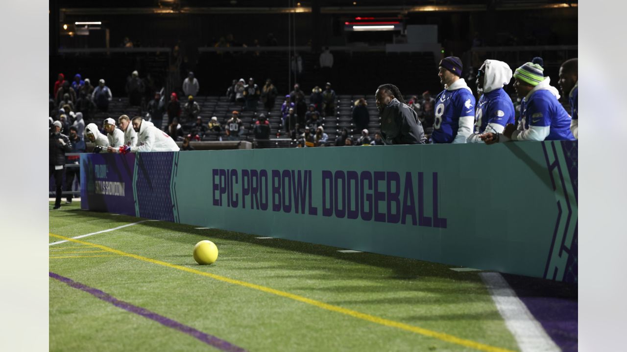 The field for Epic Pro Bowl Dodgeball is seen at the 2022 Pro Bowl