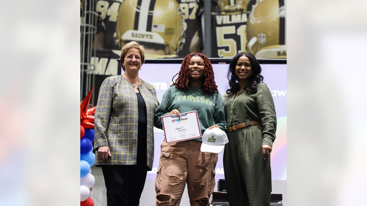 New Orleans Saints on X: Earlier today, the Saints and @PelicansNBA teamed  up with @Chevron to host a STEM Fair at the indoor practice facility! The  field-trip event for over 1,600 students