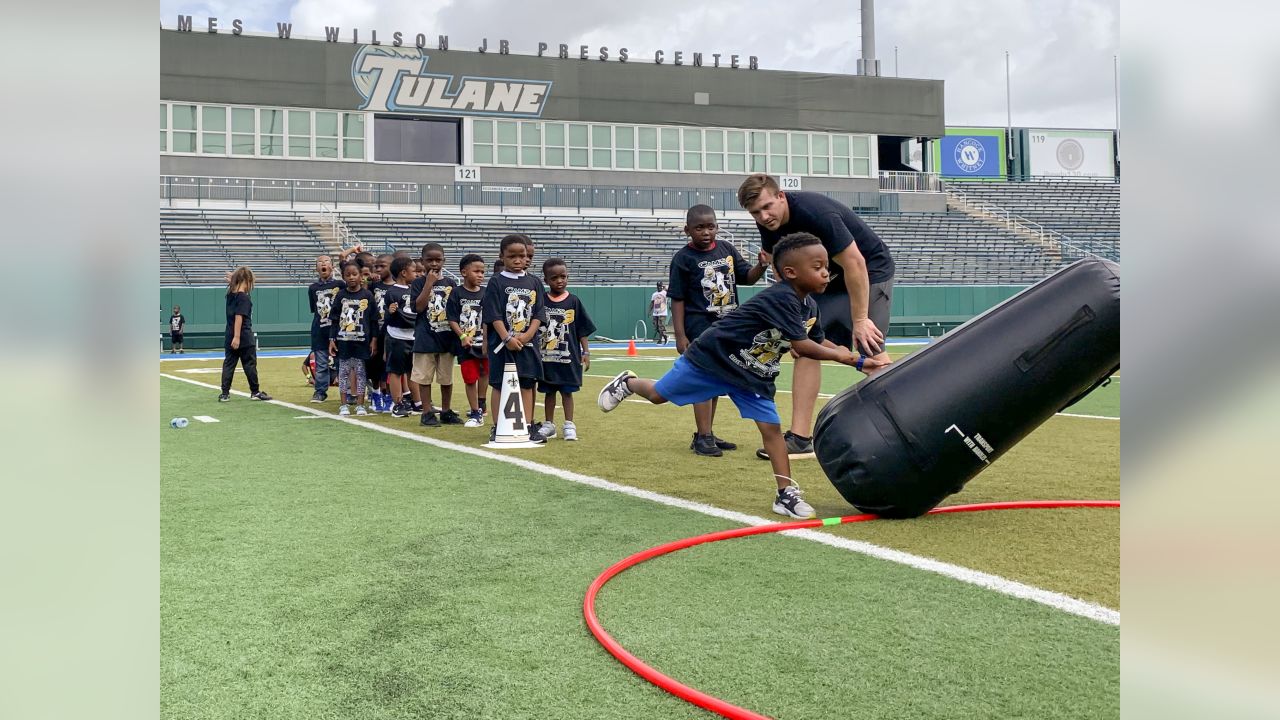 Saints' Cameron Jordan hosts football camp at Tulane's Yulman Stadium