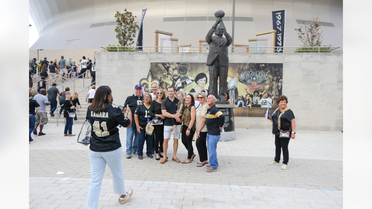 New Orleans Saints fans celebrate first game of season at Champions Square