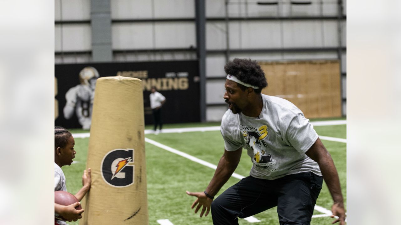 Cam Jordan talks training camp, community at youth football camp in Harahan