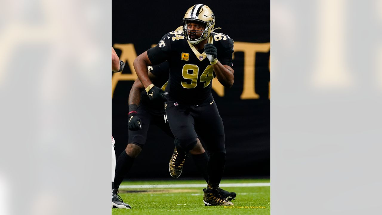 New Orleans Saints Cameron Jordan #94 Nfl 2020 Black And White