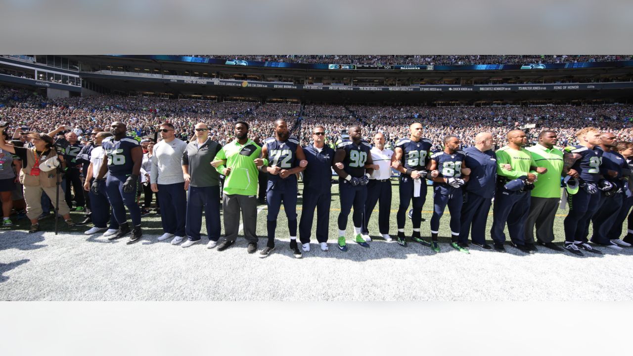 All Seahawks Stand for NFL's Coordinated National Anthem on the 20th  Anniversary of 9/11