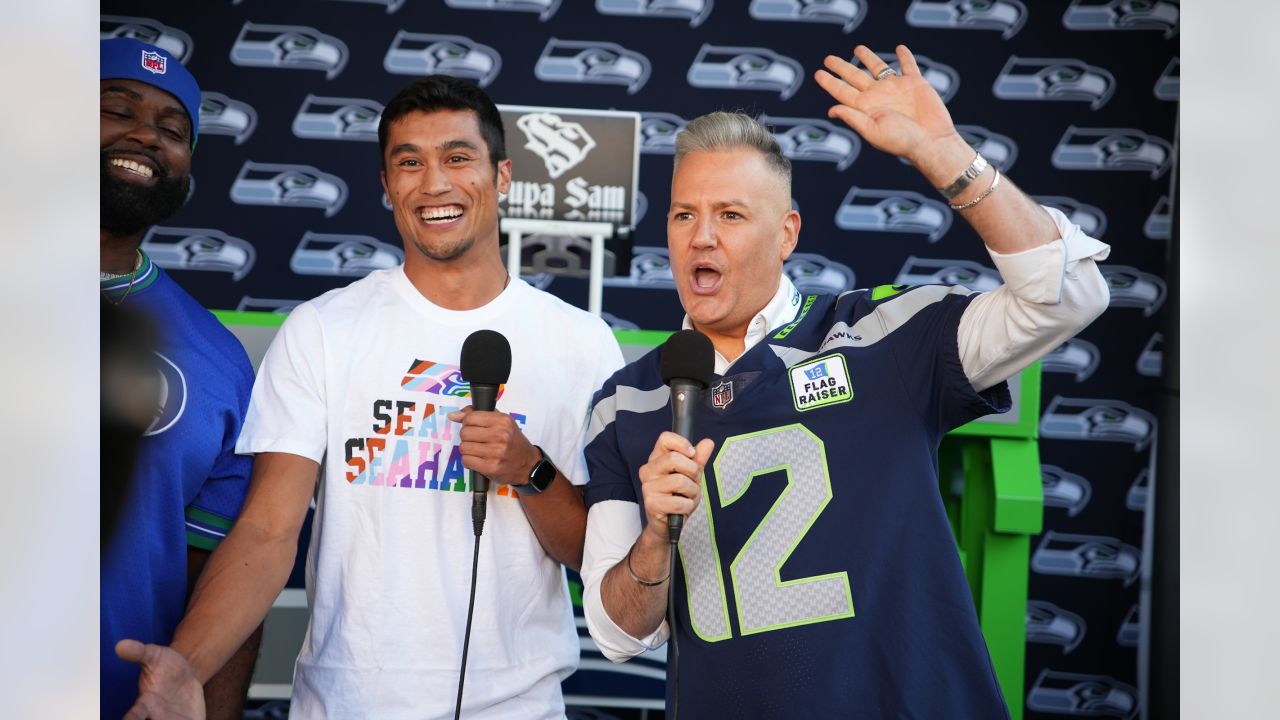 Seahawks store flag shirt