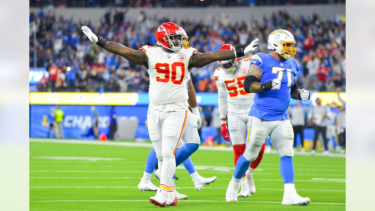 Kansas City Chiefs safety Justin Reid celebrates after their overtime win  against the Tennessee Titans in an NFL football game, Sunday, Nov. 6, 2022  in Kansas City, Mo. (AP Photo/Reed Hoffmann Stock