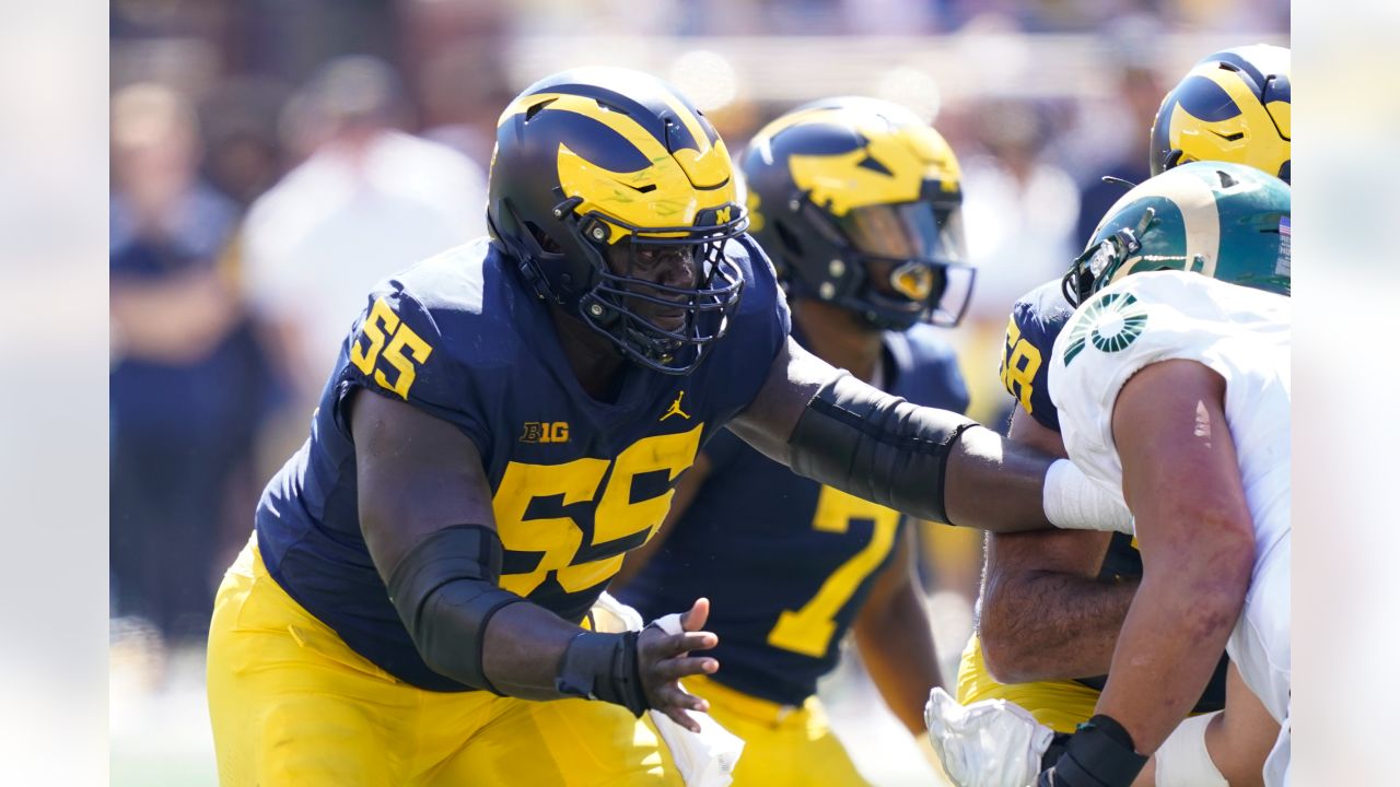 2023 NFL Draft: C Olusegun Oluwatimi Of The University Of Michigan Meets  With Media After Being Picked At No. 154