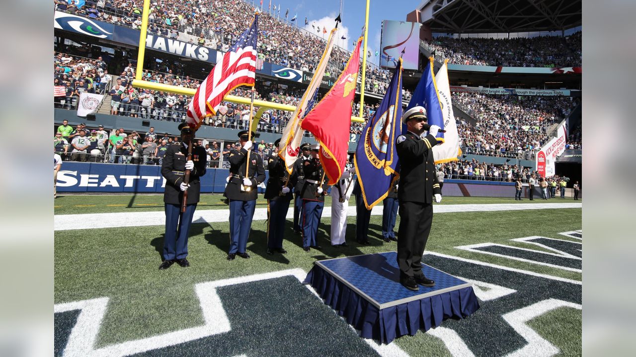 All Seahawks Stand for NFL's Coordinated National Anthem on the 20th  Anniversary of 9/11