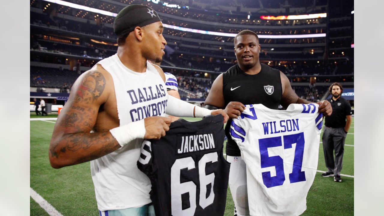 Seattle Seahawks guard Gabe Jackson (66) stands on the field