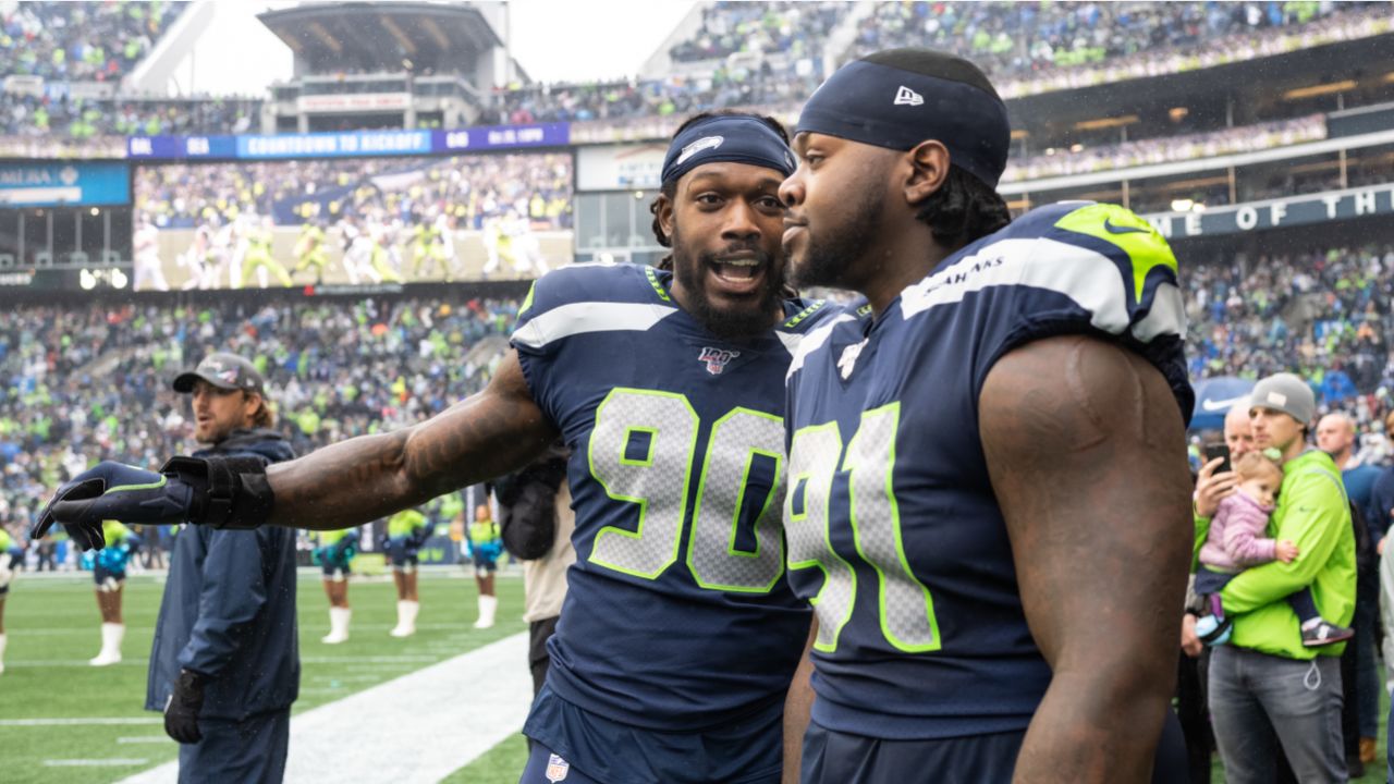 Seattle Seahawks cornerback John Reid (29) and safety Jamal Adams (33)  stand on the sideline during