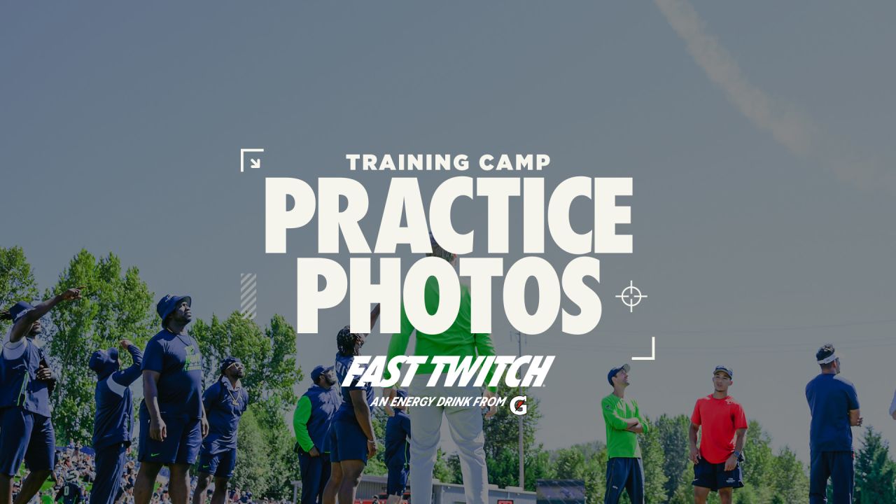 Seattle Seahawks linebacker Boye Mafe (53) walks with linebacker Derick  Hall (58) during the NFL football team's training camp, Thursday, July 27,  2023, in Renton, Wash. (AP Photo/Lindsey Wasson Stock Photo - Alamy