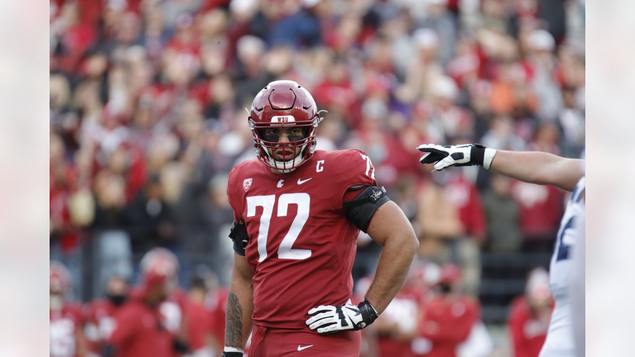 Seattle Seahawks offensive lineman Abraham Lucas is pictured during an NFL  football game against the Atlanta Falcons, Sunday, Sept. 25, 2022, in  Seattle. The Falcons won 27-23. (AP Photo/Stephen Brashear Stock Photo -  Alamy