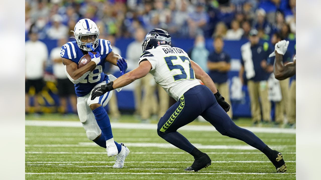 Tackle (72) Braden Smith of the Indianapolis Colts lines up against the  Tampa Bay Buccaneers in an NFL football game, Sunday, Nov. 28, 2021, in  Indianapolis, IN. The Buccaneers defeated the Colts