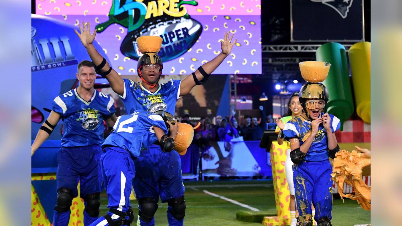 Russell Wilson On Nickelodeon's Double Dare at Super Bowl Special