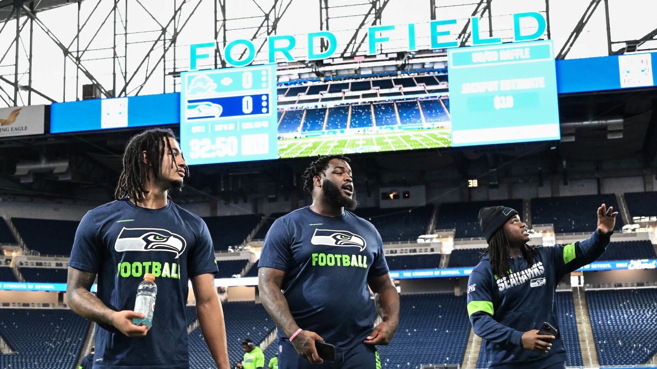 Seattle Seahawks linebacker Jon Rhattigan (59) walks on the field during  minicamp Tuesday, June 6, 2023, at the NFL football team's facilities in  Renton, Wash. (AP Photo/Lindsey Wasson Stock Photo - Alamy