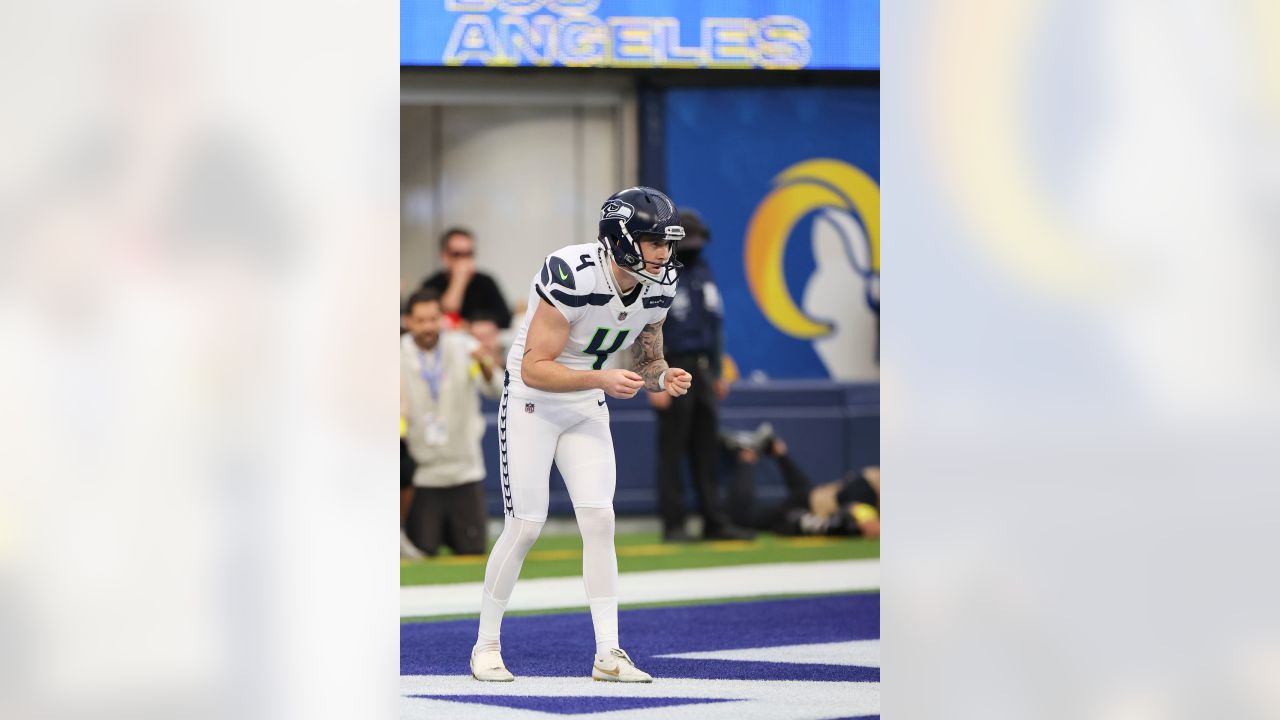 Seattle Seahawks safety Jerrick Reed II (32) celebrates during an NFL pre-season  football game against the Minnesota Vikings, Thursday, Aug. 10, 2023 in  Seattle. (AP Photo/Ben VanHouten Stock Photo - Alamy