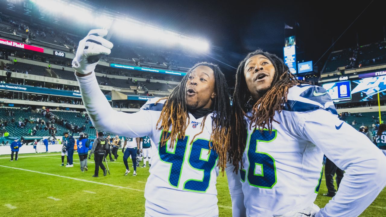 Shaquill Griffin. 15th Sep, 2019. #26, and Shaquem Griffin #49 during the  Pittsburgh Steelers vs Seattle Seahawks at Heinz Field in Pittsburgh, PA.  Jason Pohuski/CSM/Alamy Live News Stock Photo - Alamy