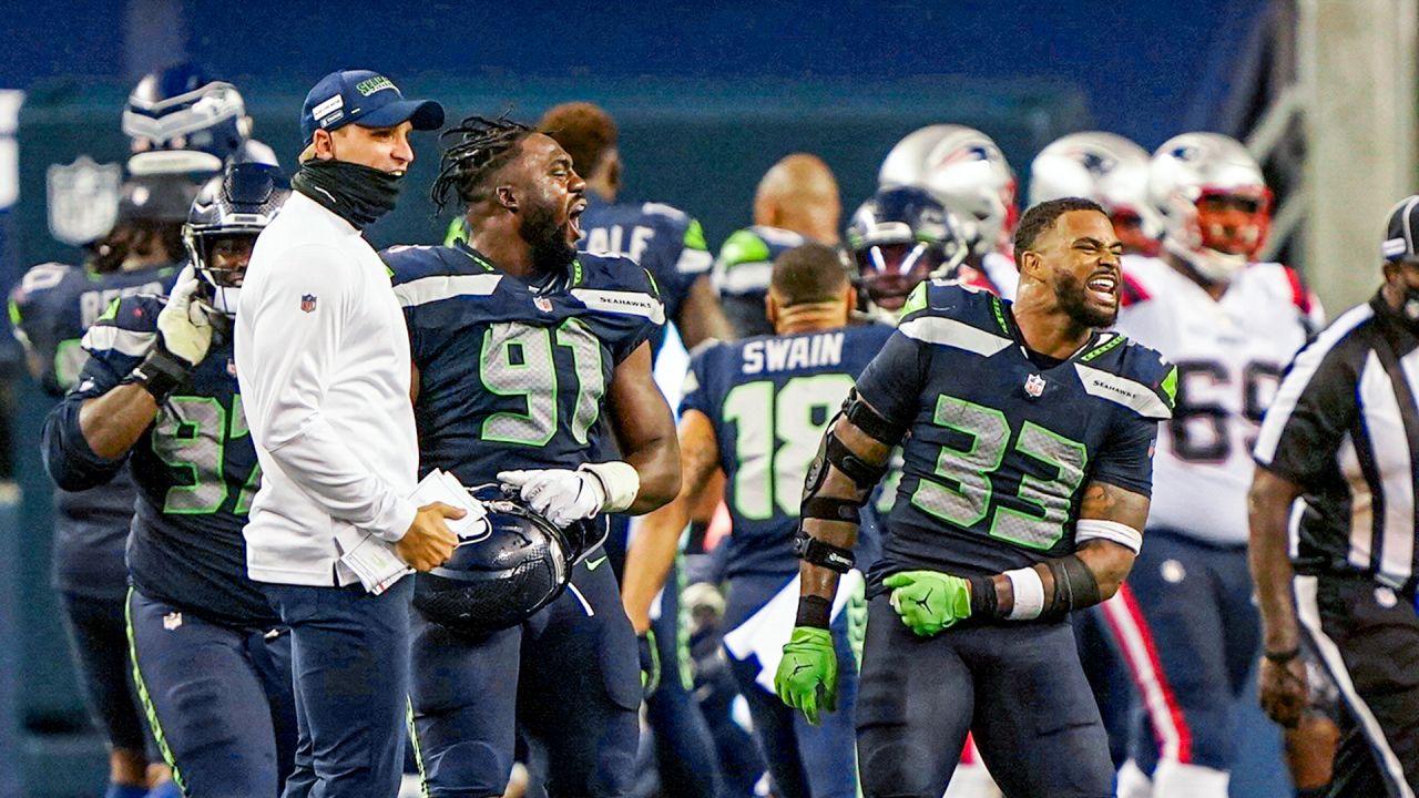 Seattle Seahawks' L.J. Collier walks off the field after an NFL