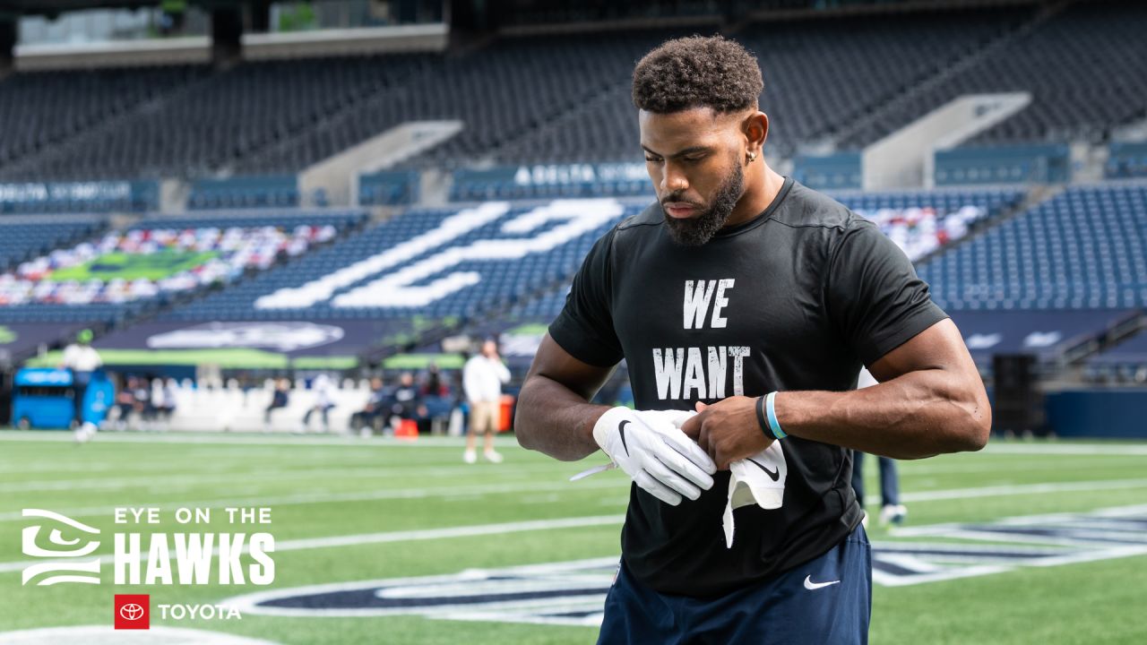 Seattle Seahawks cornerback Ryan Neal makes a catch as he warms up during  NFL football training camp, Monday, Aug. 24, 2020, in Renton, Wash. (AP  Photo/Ted S. Warren, Pool Stock Photo - Alamy