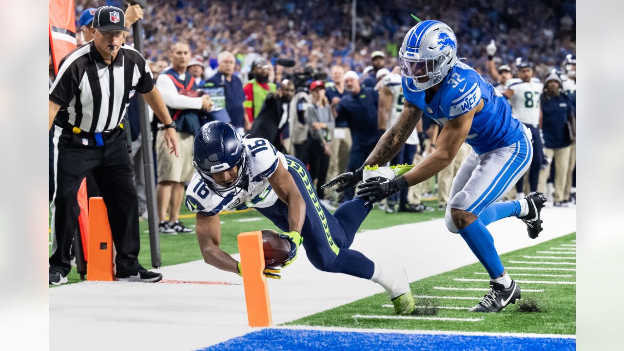 2023 Week 2 Seahawks at Lions Tyler Locket Stretches For Pylon On Game-Winning  Overtime TD Highlight