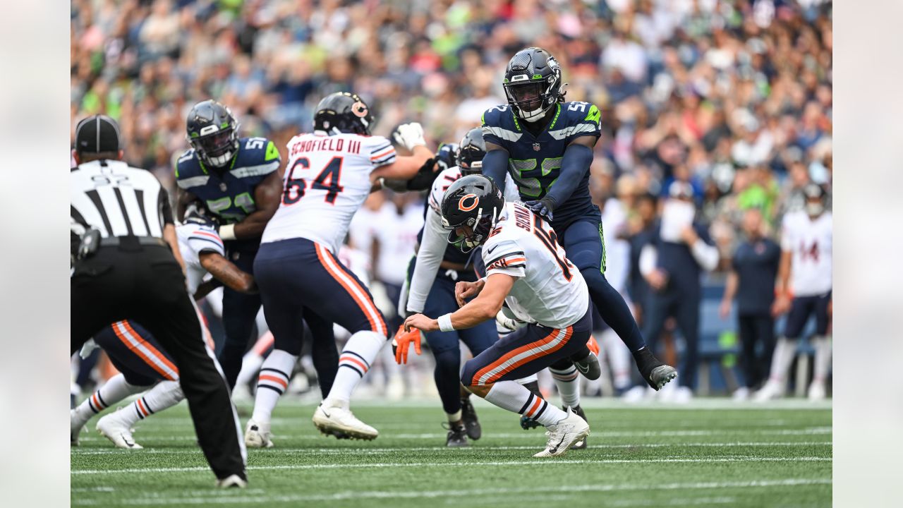 Seattle Seahawks quarterback Jacob Eason (17) scrambles before throwing a  pass in the second half of a preseason NFL football game against the Dallas  Cowboys in Arlington, Texas, Friday, Aug. 26, 2022. (