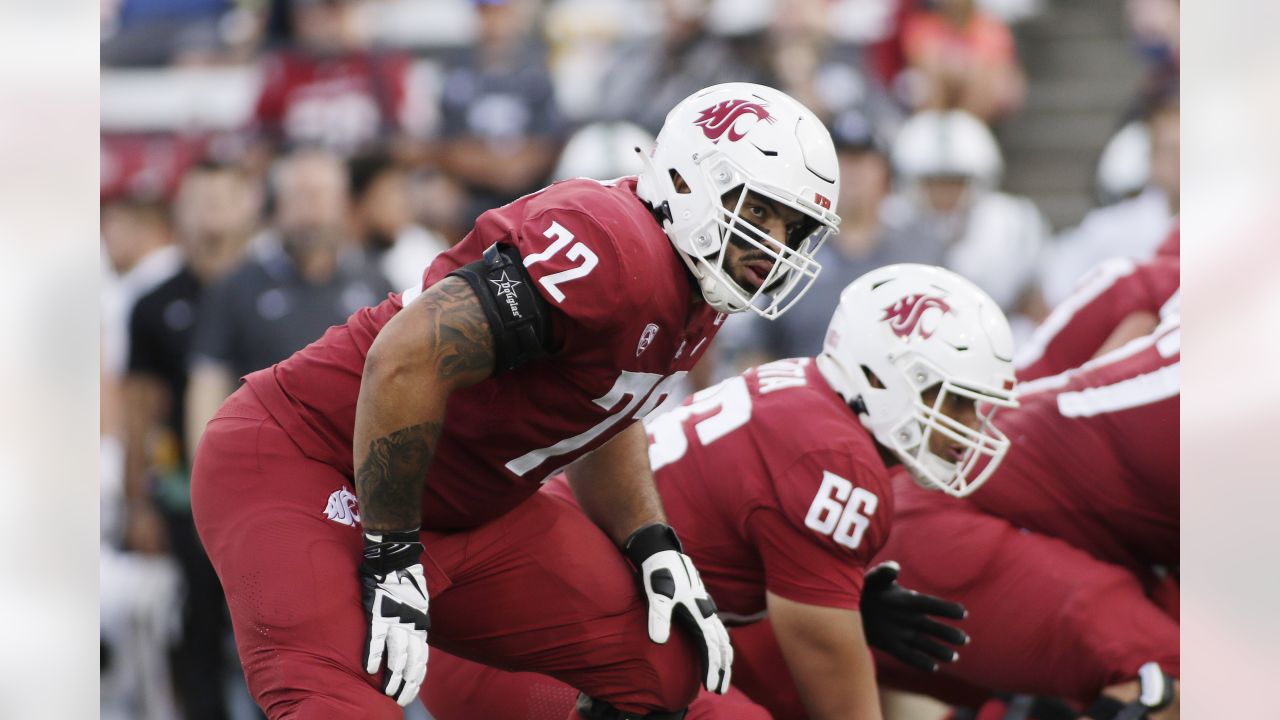 Seattle Seahawks offensive tackle Abraham Lucas (72) in action