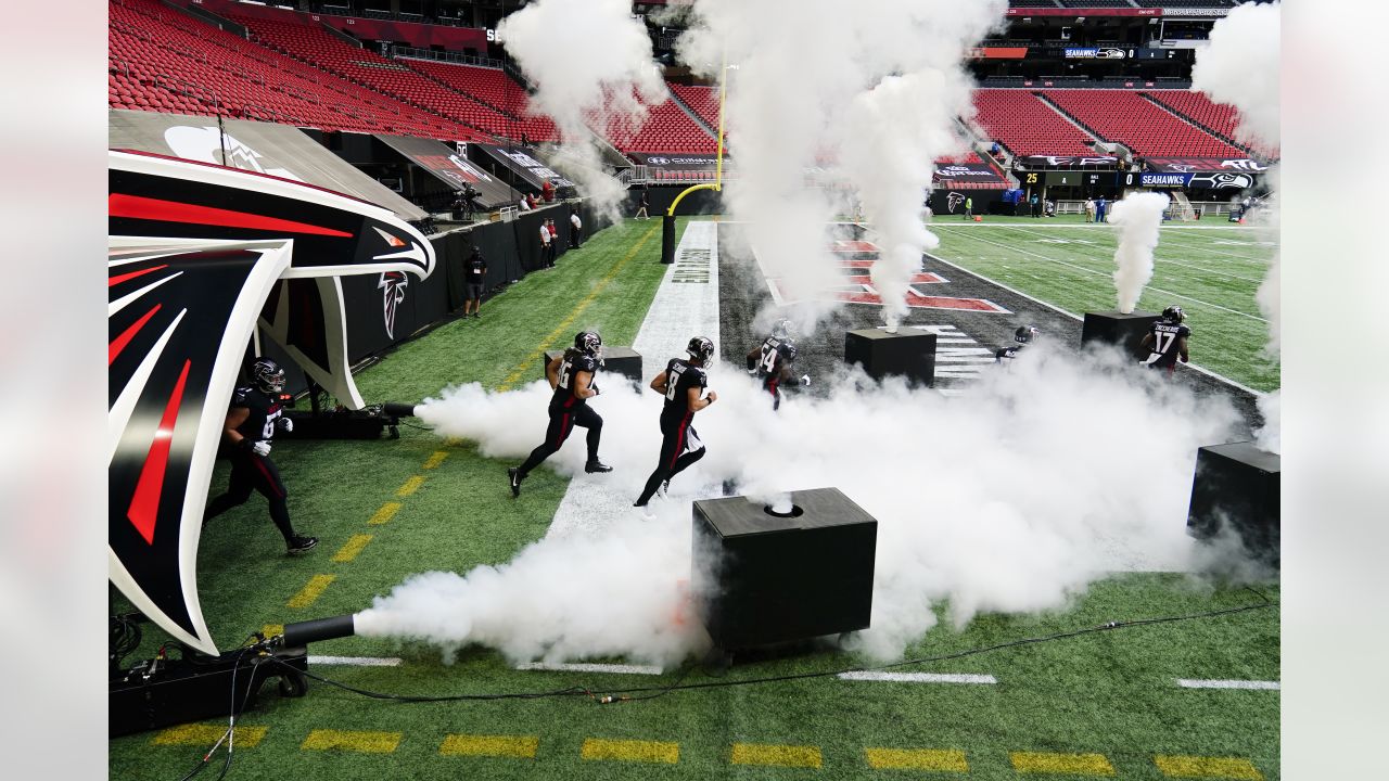 VIDEO: Falcons paint field for Sunday's opener vs. Seahawks