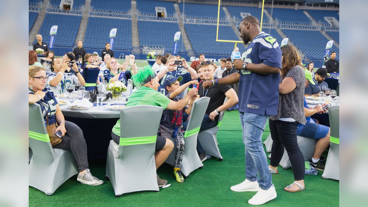 Photos: Seahawks fans eat dinner on the 50-yard line of CenturyLink Field