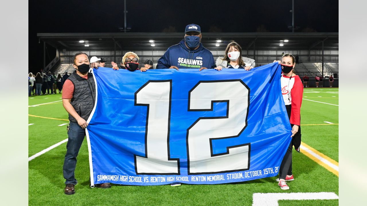 Seattle Seahawks kicker Jason Myers (5) walks off the field during the NFL  football team's training camp, Wednesday, July 26, 2023, in Renton, Wash.  (AP Photo/Lindsey Wasson Stock Photo - Alamy