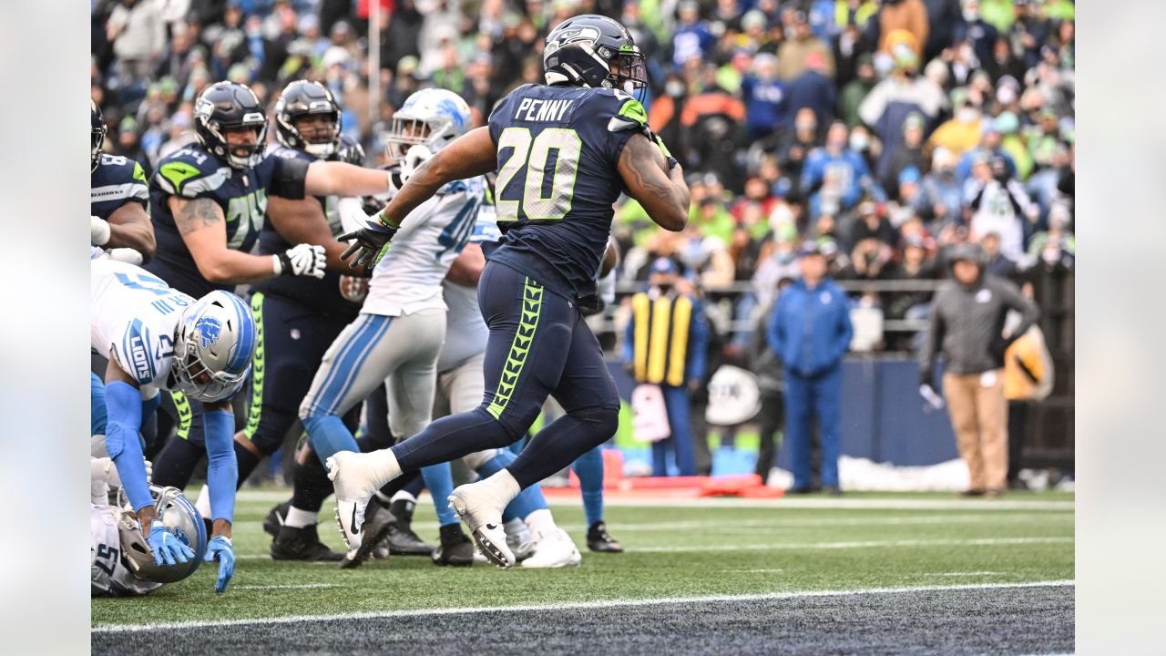 Seattle Seahawks quarterback Russell Wilson (3) greets wide receiver DK  Metcalf (14) during warmups before an NFL football game against the Tennessee  Titans, Sunday, Sept. 19, 2021, in Seattle. (AP Photo/John Froschauer