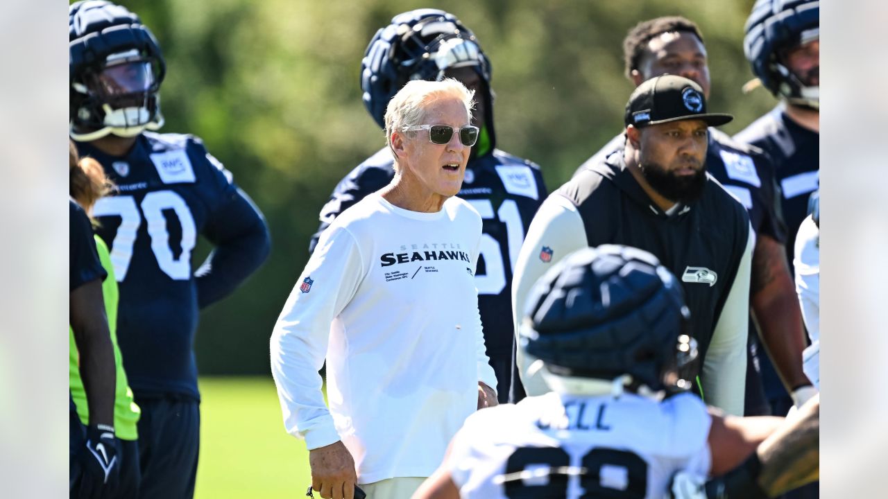 Seattle Seahawks linebacker Cam Bright (42) walks on the field during the  NFL football team's training camp, Thursday, July 27, 2023, in Renton,  Wash. (AP Photo/Lindsey Wasson Stock Photo - Alamy