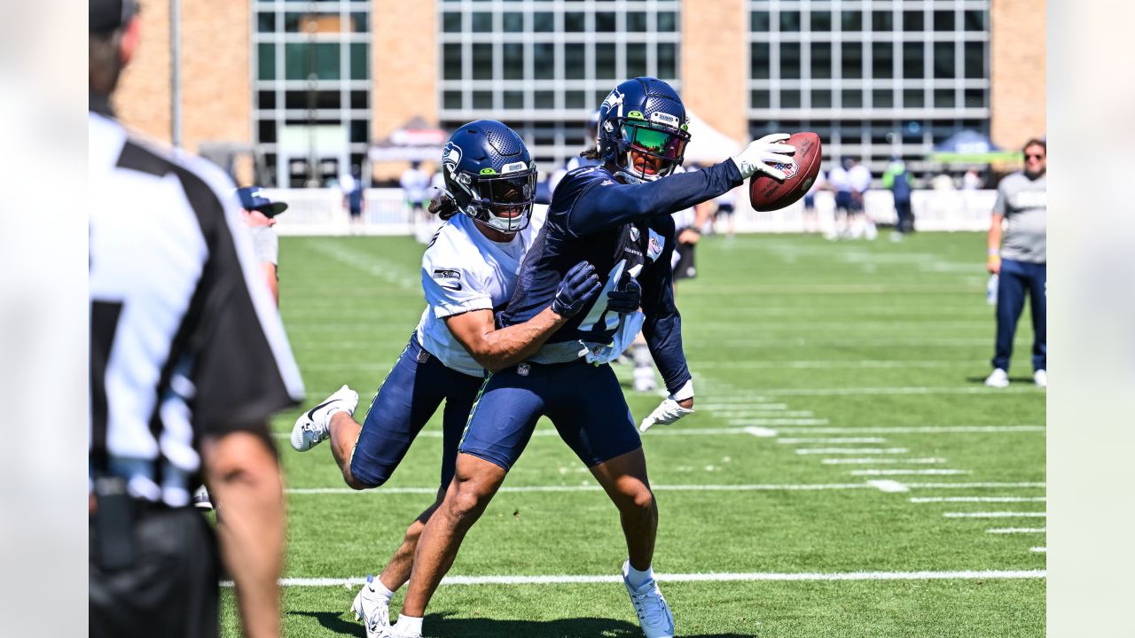 Seattle Seahawks wide receiver Tyler Lockett (16) looks on during an NFL  pre-season football game against the Minnesota Vikings, Thursday, Aug. 10,  2023 in Seattle. (AP Photo/Ben VanHouten Stock Photo - Alamy