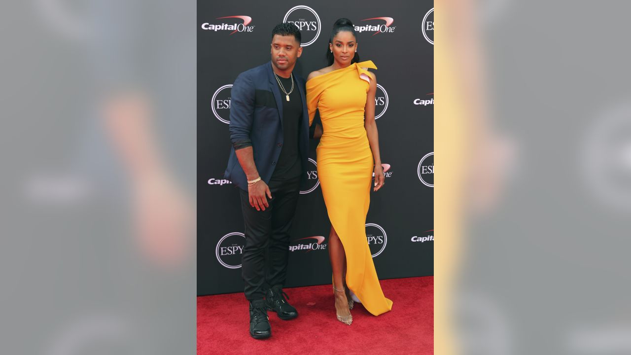 Ciara and Russell Wilson at the 2018 ESPY Awards