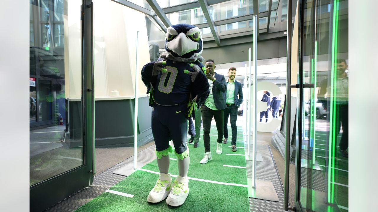 Seahawks celebrate NFL draft at the Space Needle