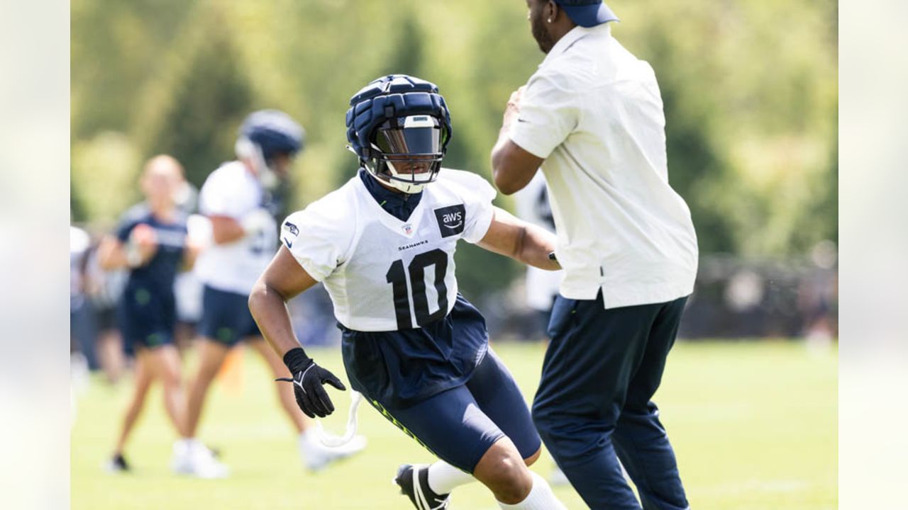 Seattle Seahawks running back SaRodorick Thompson Jr. before the