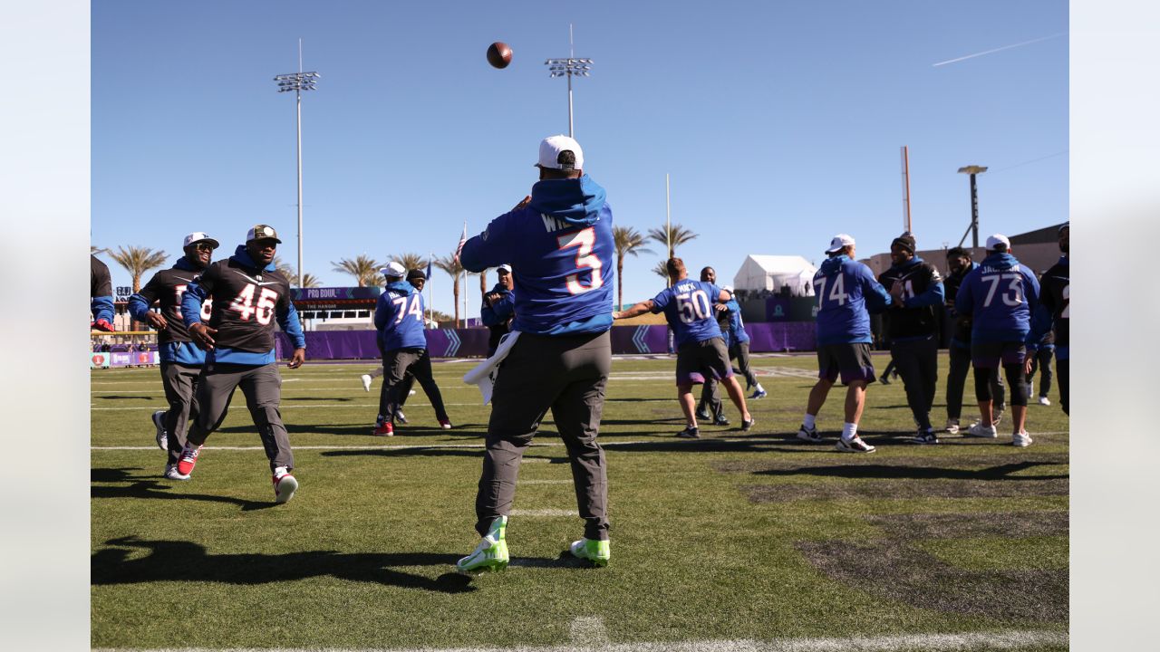 February 3, 2022: San Francisco 49ers wide receiver Deebo Samuel (19),  Chicago Bears wide receiver Jakeem Grant Sr. (17), and Dallas Cowboys wide  receiver Ceedee Lamb (88) during the NFC Pro Bowl