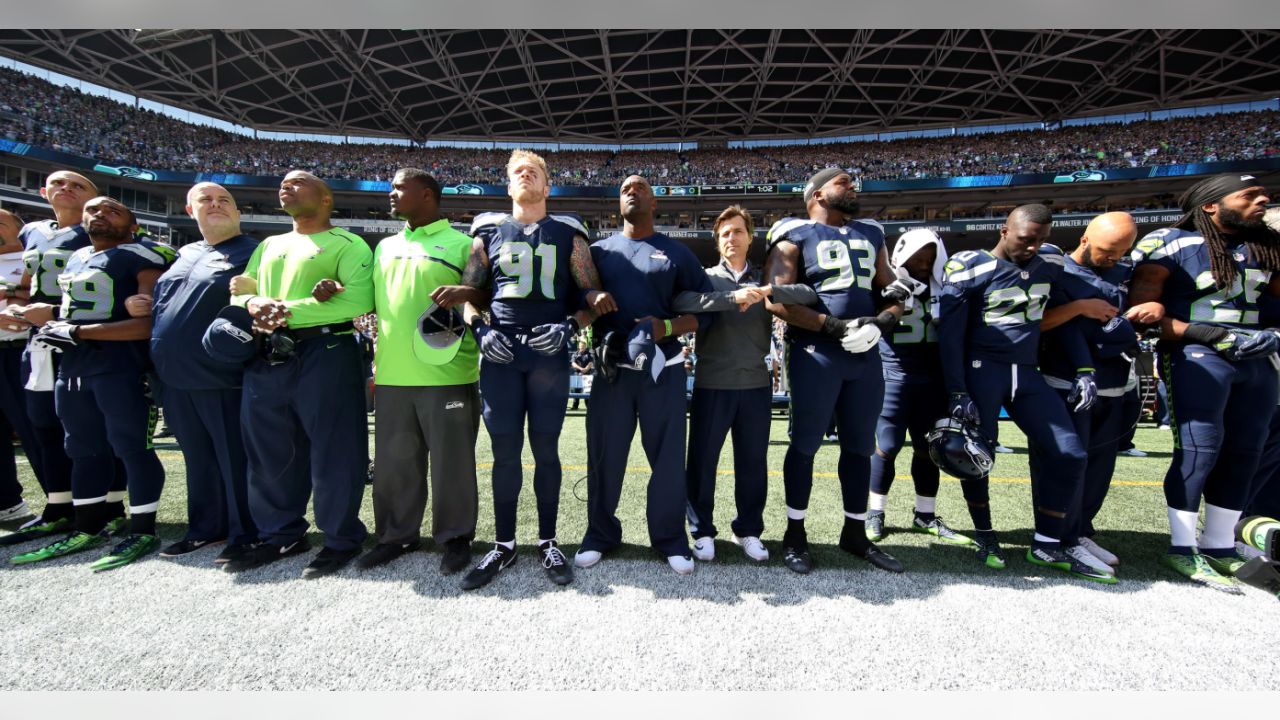 All Seahawks Stand for NFL's Coordinated National Anthem on the 20th  Anniversary of 9/11