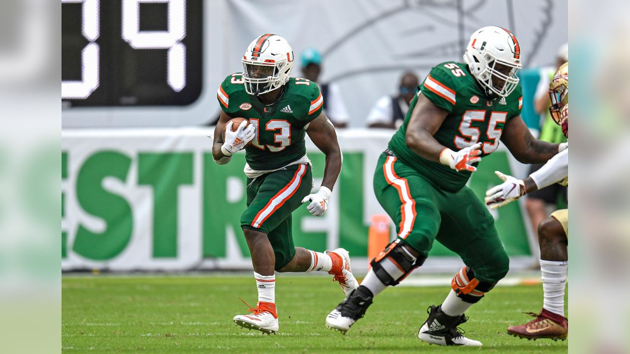 NFL draft: Miami Hurricanes RB DeeJay Dallas takes gladiator approach